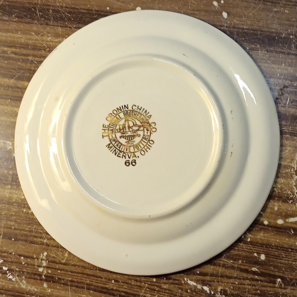 Vintage 1966 Cronin China Co. NATIONAL BROTHERHOOD OF POTTERS plate - Picture 2 of 4